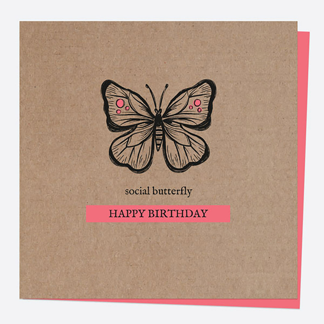 Image of Dotty About Paper Bug Love Butterfly Social Butterfly Card