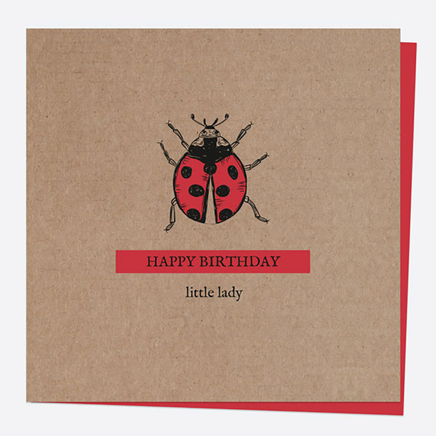Image of Dotty About Paper Bug Love Ladybird Happy Birthday Little Lady Card