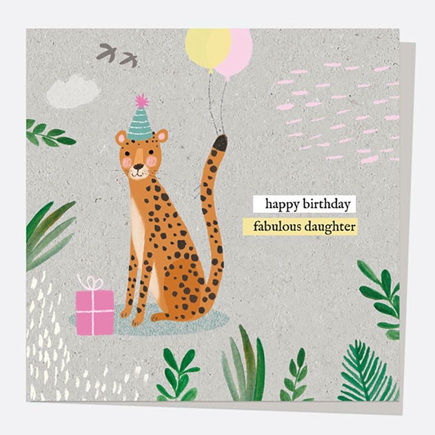 Image of Dotty About Paper Leopard Fabulous Daughter Birthday Card