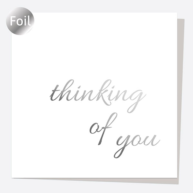 Image of Dotty About Paper Luxury Foil Silver Elegance Thinking Of You Card