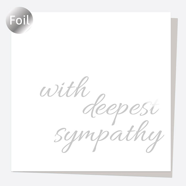 Image of Dotty About Paper Luxury Foil Silver Elegance With Deepest Sympathy Card