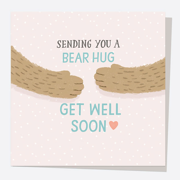 Image of Dotty About Paper Bear Hug Get Well Soon Card