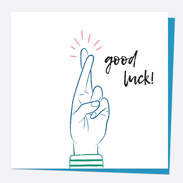 Image of Dotty About Paper Fingers Crossed Good Luck Card