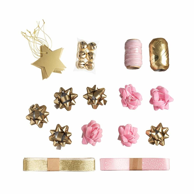 Image of WHSmith Pink Luxury Christmas Accessories Box (Pack of 3)