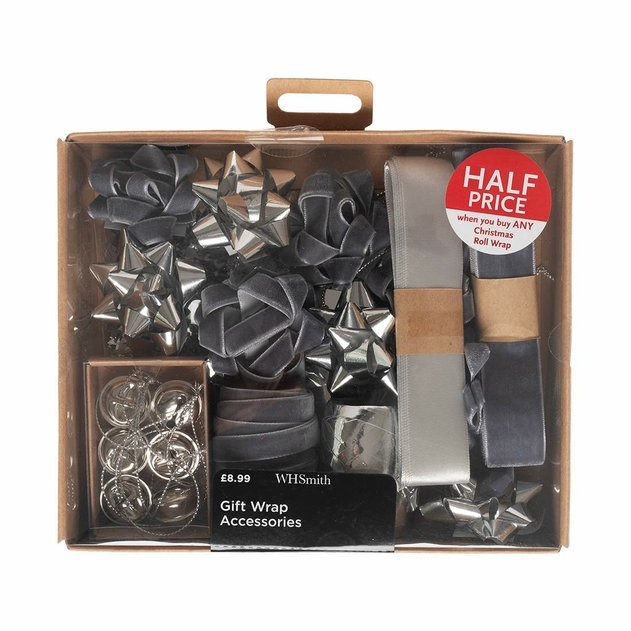 Image of WHSmith Winter Luxury Christmas Accessories Box (Pack of 30)