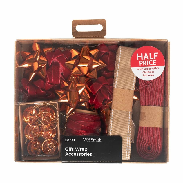 Image of WHSmith Copper Luxury Christmas Accessories Box (Pack of 30)