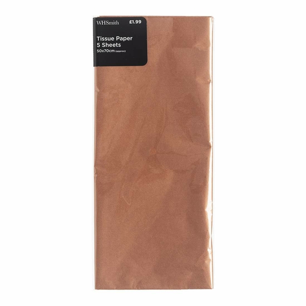 Image of WHSmith Copper Tissue Paper Pack of 5 Sheets