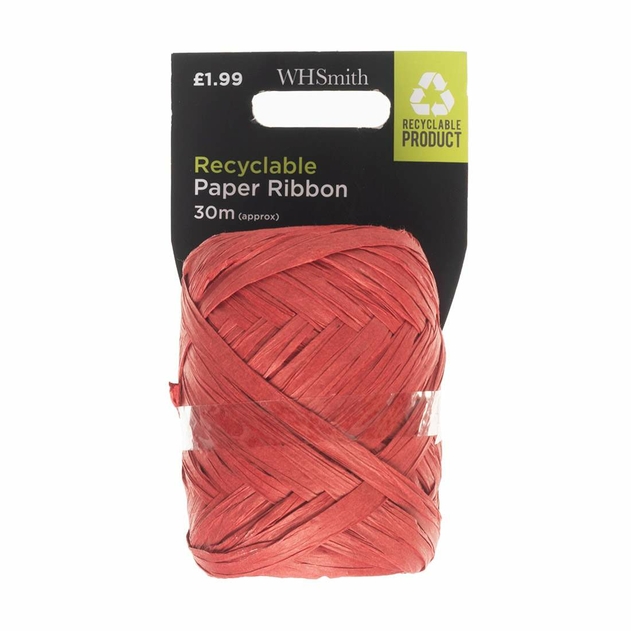 Image of WHSmith 30m Red Paper Twine Reels