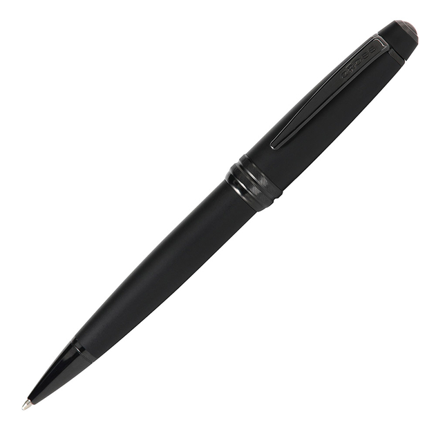 Cross Bailey Black Lacquer Ballpoint Pen with Polished Black PVD Appointments