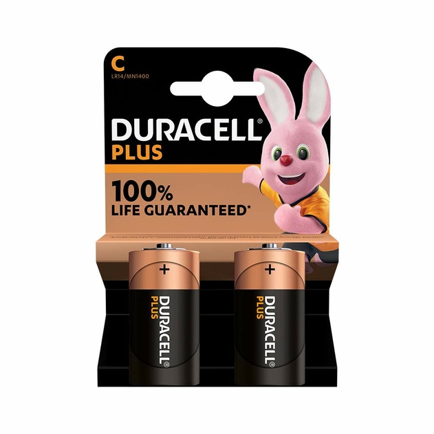 Image of Duracell Plus 100% C (Pack of 2)