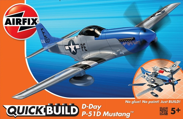 Image of Airfix QUICKBUILD D-Day P-51D Mustang