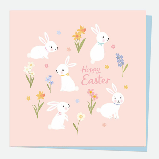 Image of Dotty About Paper White Bunnies Easter Card