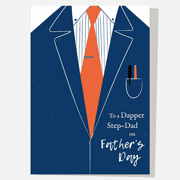 Image of Dotty About Paper Dapper Blue Suit StepDad Father's Day Card