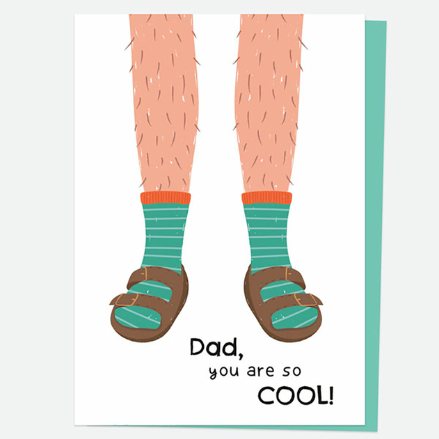 Image of Dotty About Paper Socks & Sandals Dad Father's Day Card