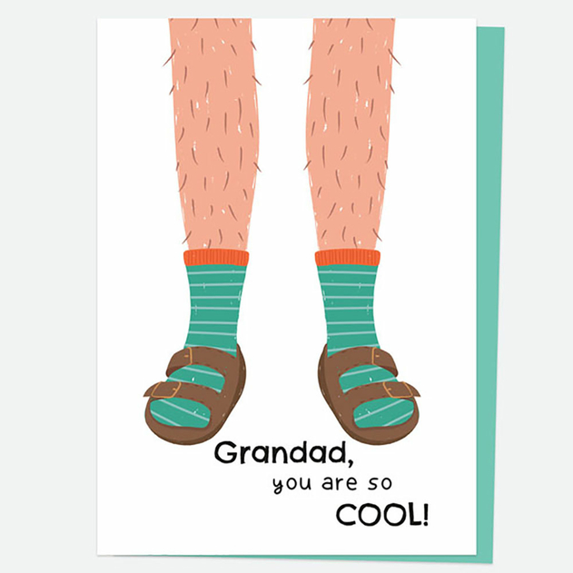 Image of Dotty About Paper Socks & Sandals Grandad Father's Day Card