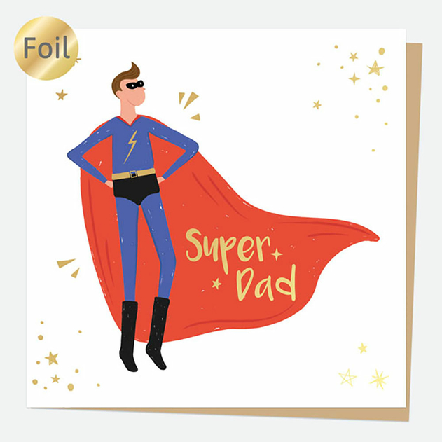 Image of Dotty About Paper Luxury Foil Superhero Dad Father's Day Card