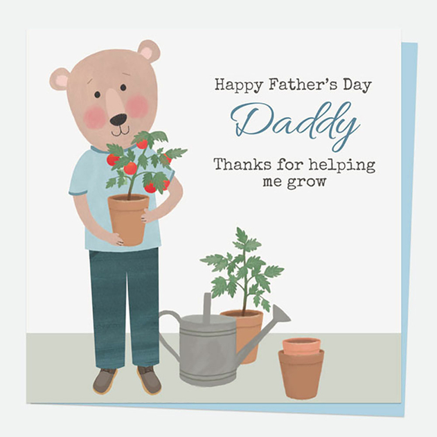 Image of Dotty About Paper Dotty Bear Gardening Daddy Father's Day Card