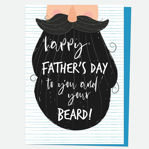 Image of Dotty About Paper Black Beard Father's Day Card