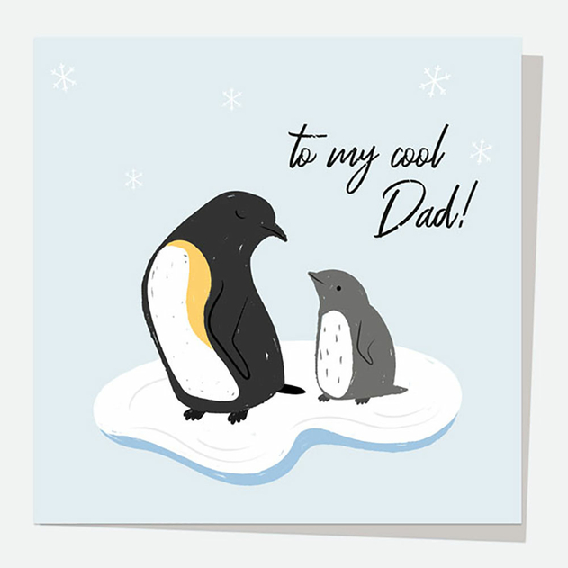 Image of Dotty About Paper Penguins Cool Dad Father's Day Card