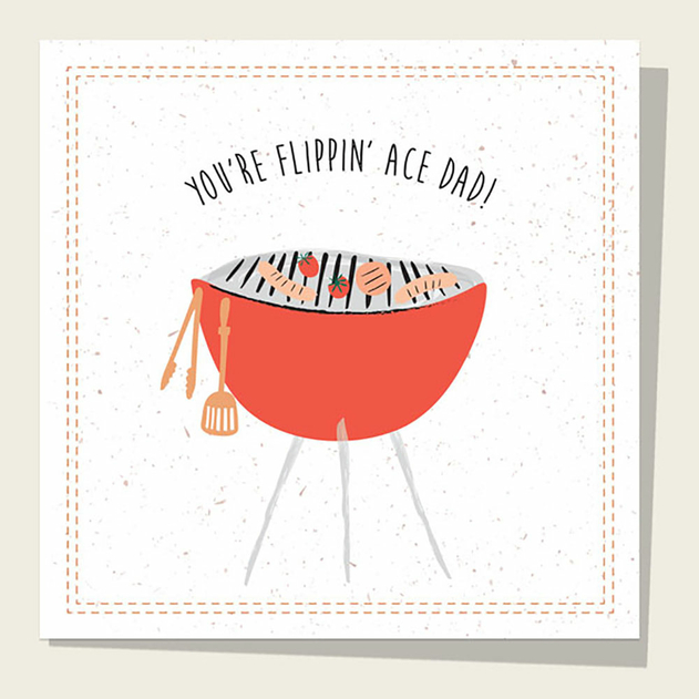 Image of Dotty About Paper You're Flippin' Ace BBQ Father's Day Card