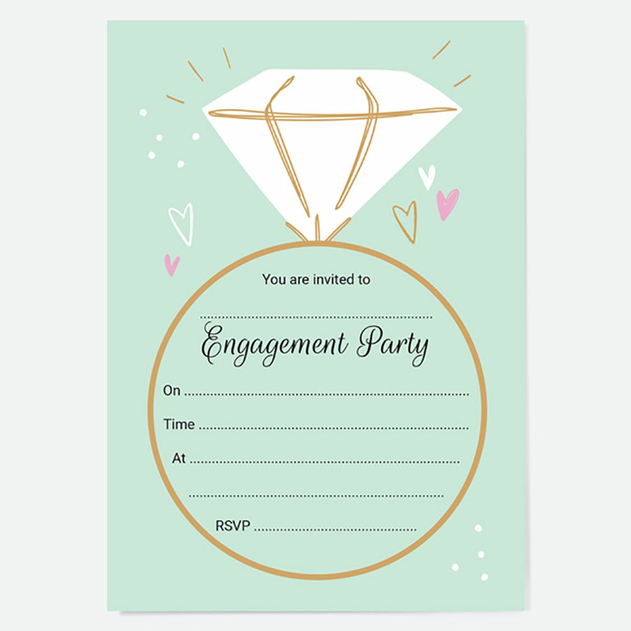 Image of Dotty About Paper Engagement Party Invitations Nice Ring To It