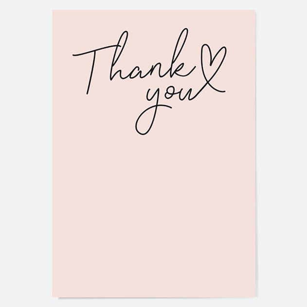 Image of Dotty About Paper Engagement Thank You Cards Heart Typography