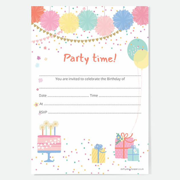 Image of Dotty About Paper Sweet Pastels Notelet Invitation (Pack of 20)
