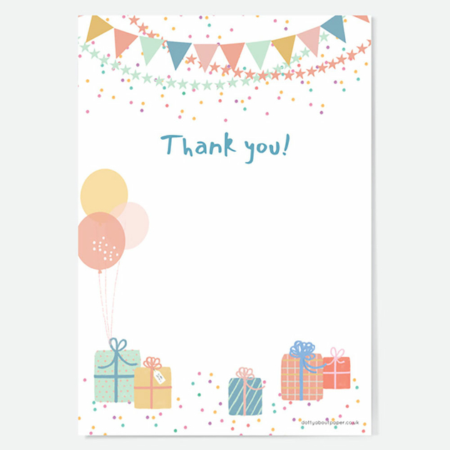 Image of Dotty About Paper Soft Pastels Thank You Notelet (Pack of 20)