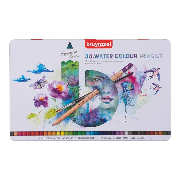 Bruynzeel Expression Watercolour Pencils (Tin of 36)