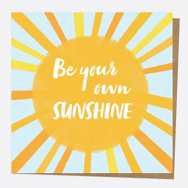 Image of Dotty About Paper Be Your Own Sunshine Paper Hug Charity Greeting Card