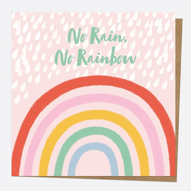 Image of Dotty About Paper Rainbow No Rain, No Rainbow Paper Hug Charity Greeting Card