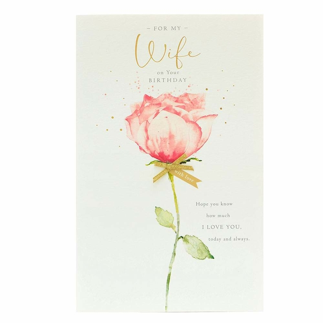 Image of Gibson Wife Sparkly Birthday Card
