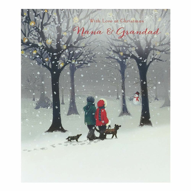 Image of UK Greetings Watermark Brand Nana & Grandad Christmas Card