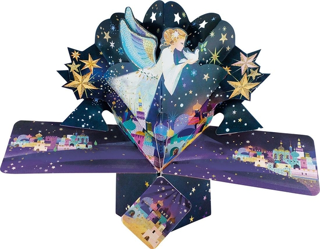 Image of Second Nature Angel & Stars Christmas Card