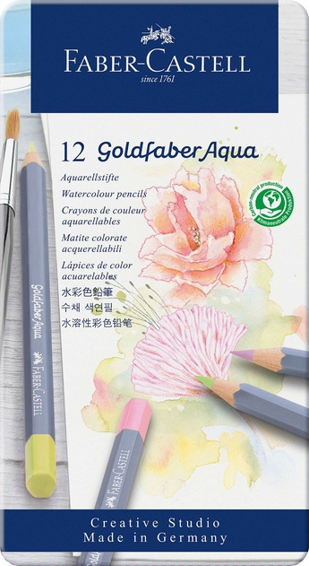 Faber-Castell Creative Studio Goldfaber Aqua Pastel Watercolour Pencils (Pack of 12)