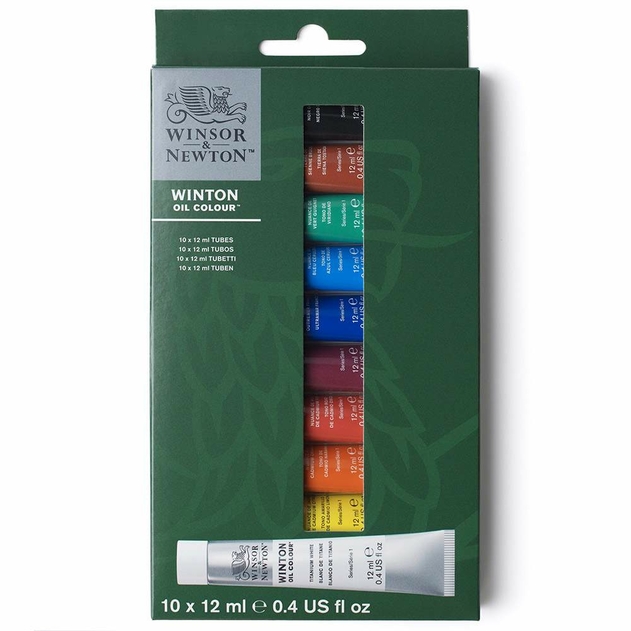 Winsor & Newton Winton Oil Colour Set of 10x12ml Paint Tubes