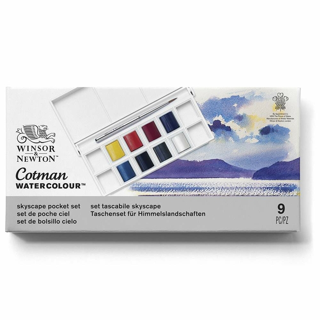 Winsor & Newton Cotman Watercolour 8 Half Pan Pocket Set Skyscape Tones