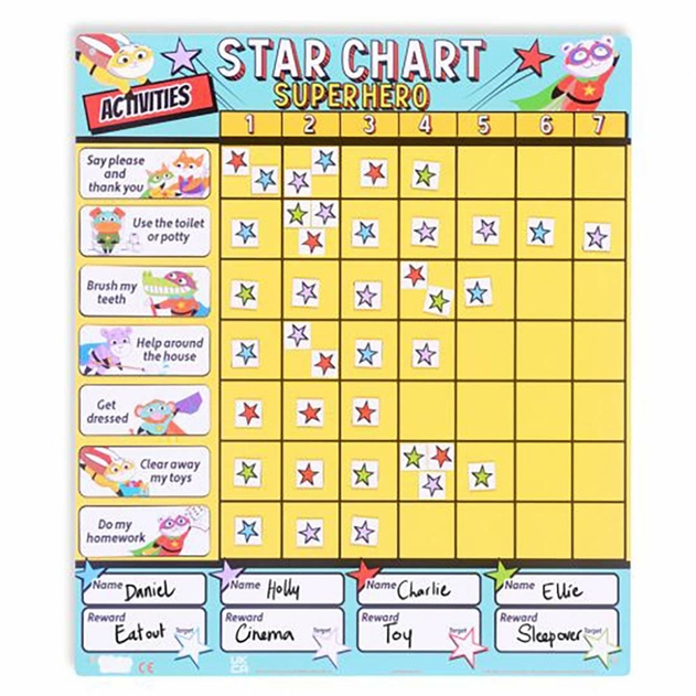 Image of Magnetic Superhero Star Chart Educational Toy