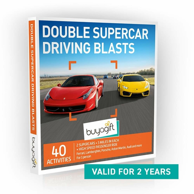 Image of Buyagift Double Supercar Driving Blasts Gift Experience