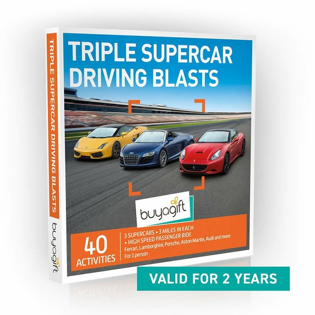 Image of Buyagift Triple Supercar Driving Blasts Gift Experience