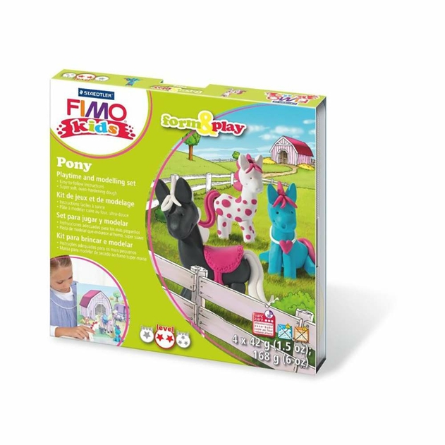 STAEDTLER FIMO Kids Form and Play Ponies Modelling Clay Set