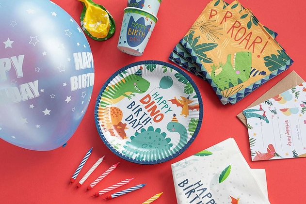 Image of WHSmith Dino Birthday Party In A Box