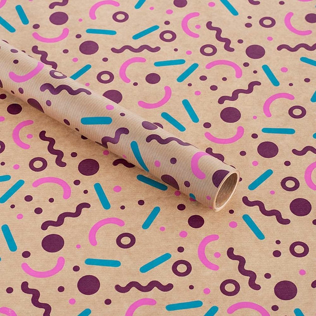 Image of INKU Recycled and Recyclable Confetti Wrapping Paper 4m