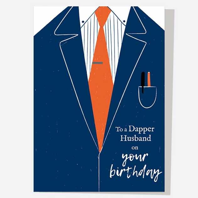 Image of Dotty About Paper Husband Birthday Dapper Blue Suit Card