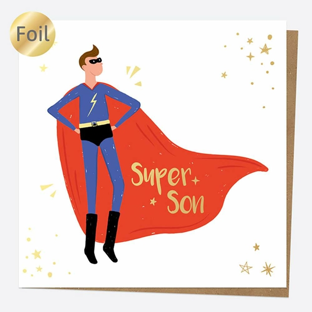 Image of Dotty About Paper Luxury Foil Super Son Birthday Card