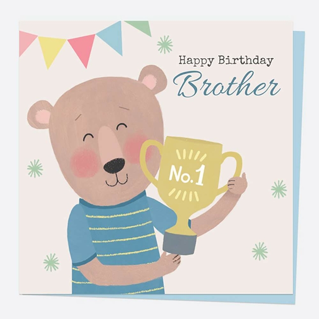 Image of Dotty About Paper Birthday Dotty Bear Trophy No.1 Brother Card