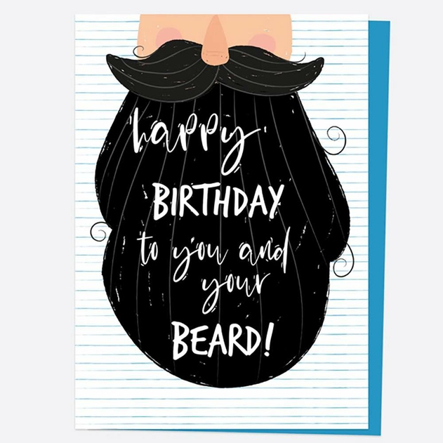 Image of Dotty About Paper General Birthday Black Beard Card