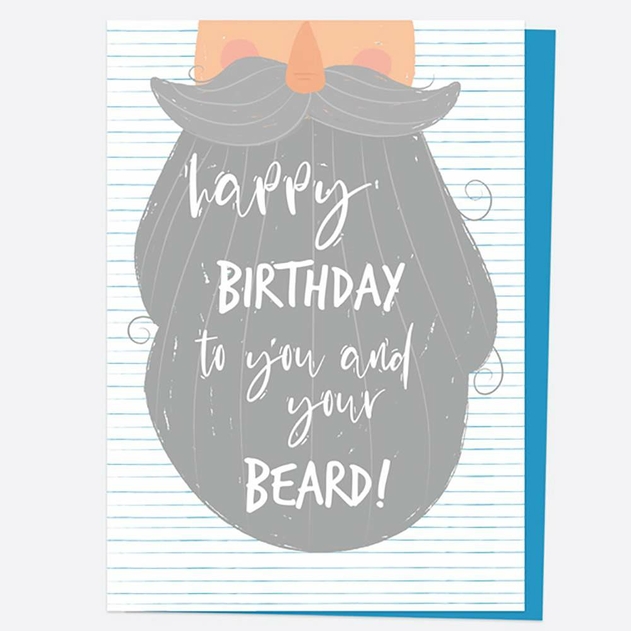 Image of Dotty About Paper General Birthday Grey Beard Card
