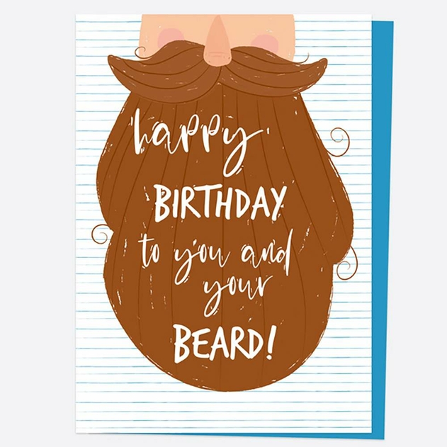 Image of Dotty About Paper General Birthday Brown Beard Card