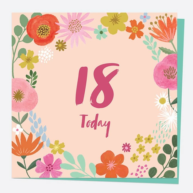 Image of Dotty About Paper 18th Birthday Beautiful Blooms Card
